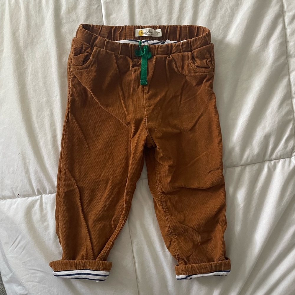 Mini Boden Jersey Lined Corduroy Pants